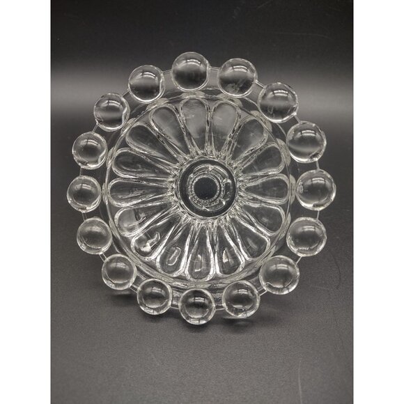 Vintage MCM Set 5 Anchor Hocking Boopie Bubble Clear Glass Candlestick Holders - Picture 7 of 16